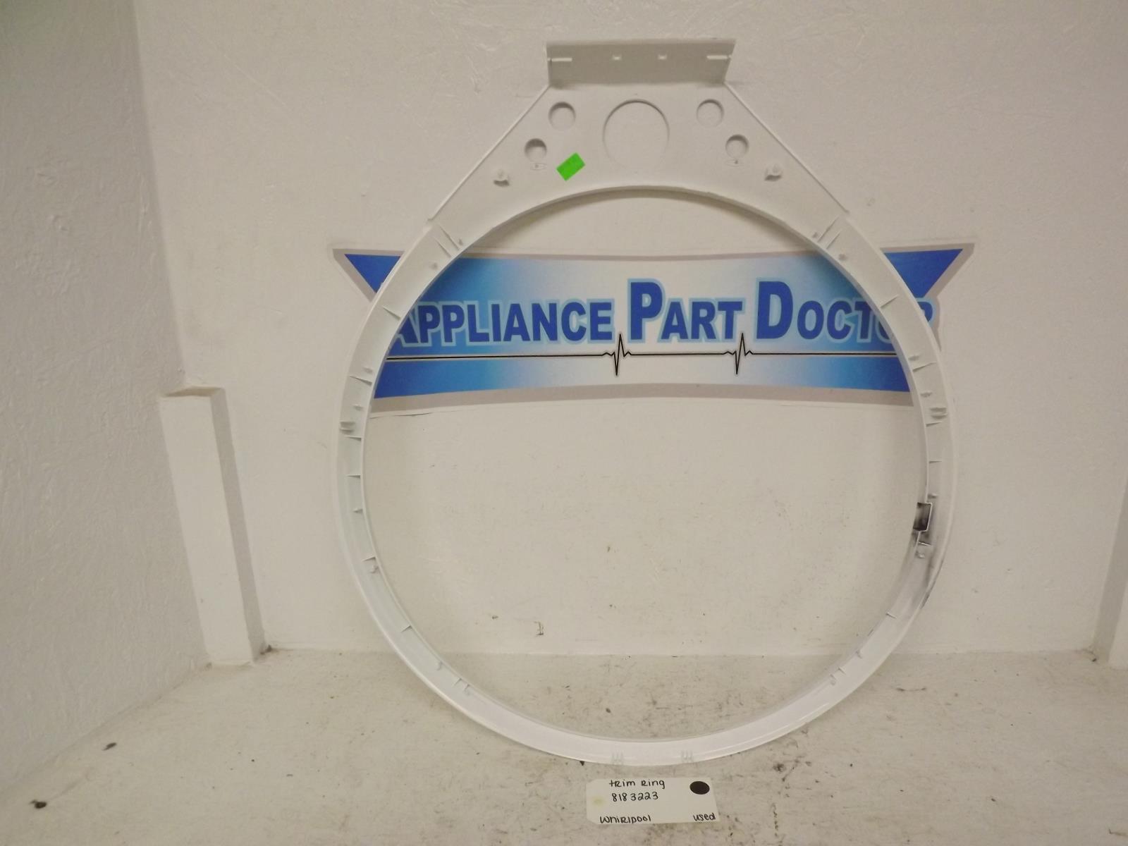 Whirlpool Washer 8183223 Trim Ring Used Whirlpool Washer 8183223 Trim Ring Used